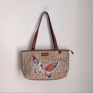 Sak Roots Butterfly Straw Satchel